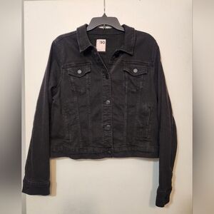 SO Juniors black denim jacket